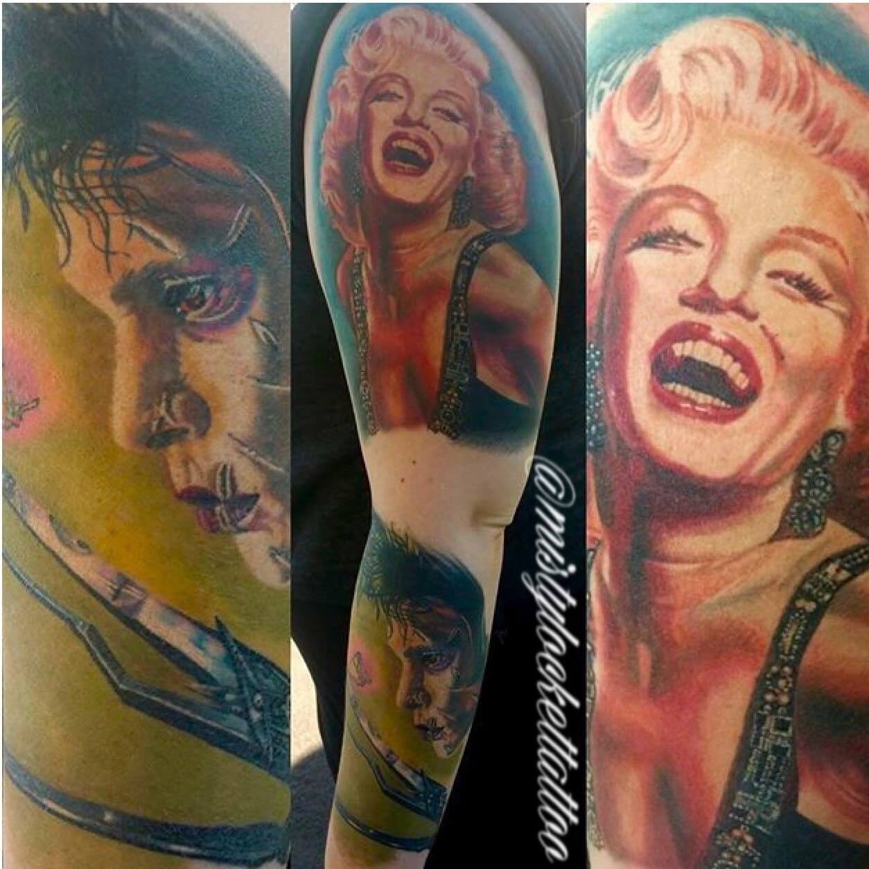 Marilyn Monroe color tattoo