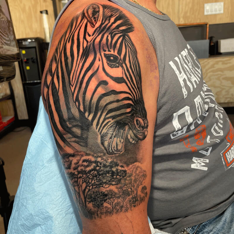 Zebra tattoo