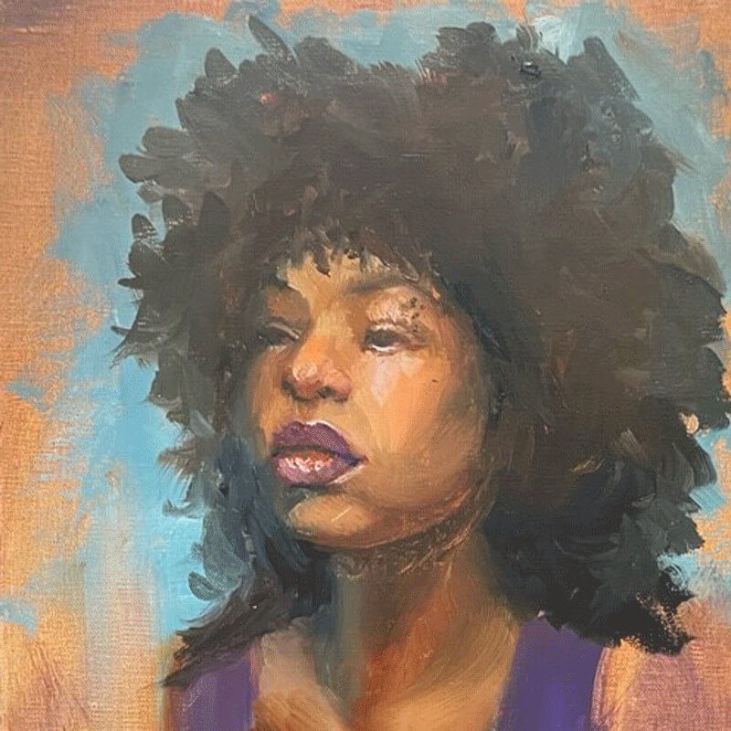 Portrait painting of African American woman