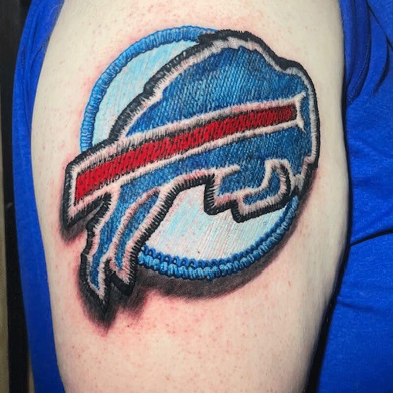 Buffalo Bills Color Tattoo